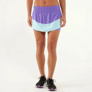 Lululemon Run Breeze By Skirt Power Purple Aquamarine